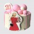 Торт на День Рождения девушке 20 лет с шариками №106462