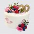 Торт девушке на юбилей 20 лет кремовый с цветами №106463