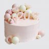 Праздничный торт на День Рождения девушке 20 лет с цветами №106465