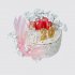 Праздничный торт на День Рождения девушке 20 лет с цветами №106465