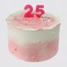 Торт на 25 лет девушке в стиле минимализм №106493