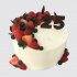 Торт в белой глазури парню на 25 лет с ягодами №106526
