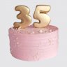 Торт на День Рождения девушке 35 лет с орнаментом №106571