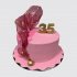 Креативный торт на 35 лет женщине с цифрами из мастики №106577