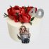 Торт на День Рождения 40 лет женщине с цветами №106621
