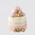 Красивый торт на День Рождения женщине 45 лет с розами №106659