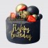 Черный торт мужчине на день рождения 45 лет №106671