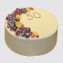 Торт на 50 лет женщине одноярусный с ягодами №106689