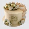 Двухъярусный торт на юбилей 50 лет женщине №106696