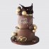 Шоколадный двухъярусный торт на ДР мужчины 50 лет №106719