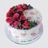 Торт на 55 лет любимой маме с розами №106730