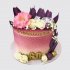 Торт на юбилей 60 лет женщине с цветами №106770