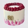 Праздничный торт на 60 лет женщине с цветами №106775