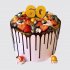 Торт на юбилей женщине 60 лет с ягодами №106779