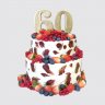Двухъярусный торт на День Рождения 60 лет женщине №106786
