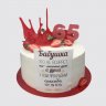 Торт на День Рождения женщине 65 лет с розами и ягодами №106811