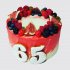 Торт на День Рождения женщине 65 лет с ягодами №106820