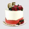 Двухъярусный торт на ДР 65 лет женщине №106826