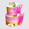 Торт на юбилей 65 лет женщине с ягодами №106825