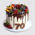 Торт женщине на 70 лет с ягодами №106852