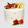 Торт на День Рождения женщине 70 лет с розами №106859