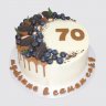 Торт мужчине в День Рождения 70 лет с ягодами №106874