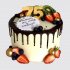 Торт на юбилей бабушки 75 лет с ягодами №106889