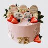 Оригинальный торт на День Рождения бабушке 75 лет с цветами №106903