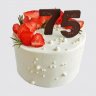 Торт с ромашками из мастики на День Рождения бабушке 75 лет №106905
