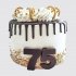 Торт на годовщину дедушке 75 лет без мастики №106923
