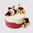 Торт на День Рождения 80 лет женщине с цветами №106931