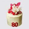 Торт с розами на День Рождения 80 лет бабушке №106938