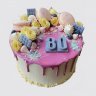 Классический торт на День Рождения бабушке 80 лет №106941