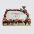 Квадратный торт на юбилей дедушке 80 лет с ягодами №106959