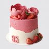 Торт на День Рождения 85 лет любимой бабуле с клубникой №106973