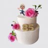 Двухъярусный торт на 85 лет любимой женщине №106979