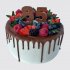Классический торт на 85 лет дедушке с ягодами №106994