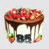 Классический торт с ягодами на 85 лет дедушке №107001
