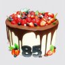 Торт на День Рождения дедушке 85 лет с ягодами №107002
