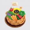 Торт на юбилей 90 лет бабушке с ягодами №107015
