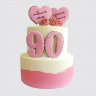 Классический торт женщине на 90 лет №107027