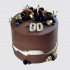 Шоколадный торт на юбилей 90 лет дедушке с ягодами №107029