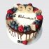 Торт на юбилей дедушке 90 лет с ягодами №107034