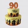 Торт на День Рождения 90 лет мужчине с пряниками №107036