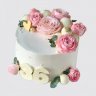 Торт на юбилей с цветами №107114