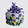 Праздничный торт с цветами №110035