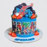 Детский торт Капитан Америка и герои Марвел №107212