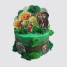 Детский торт Зомби против растений №107494