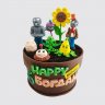 Торт Зомби против растений на День Рождения 6 лет №107497