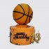 Торт на День Рождение 13 лет в виде баскетбольного мяча №107510